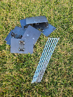 Rust Society Two Fold Garden Edging Brackets and Stakes