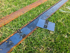 Rust Society Two Fold Garden Edging Brackets and Stakes