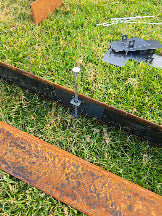 Rust Society Two Fold Garden Edging Brackets and Stakes